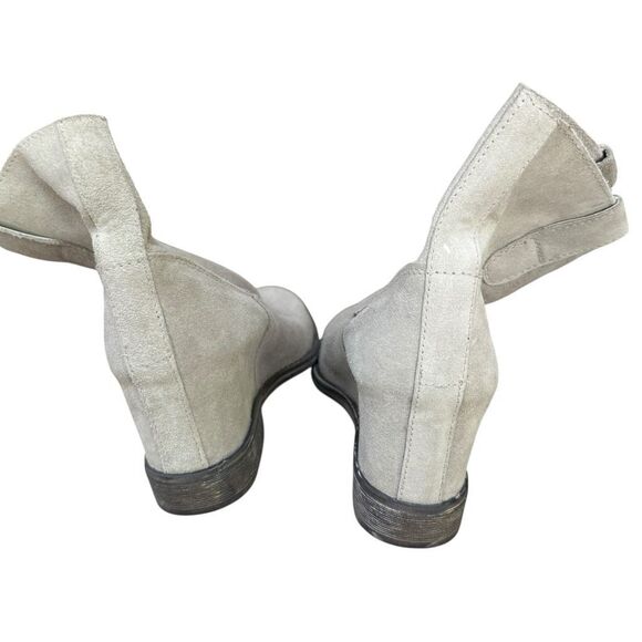 OTBT Sandpiper Genuine Suede Leather Tan Wedge Booties size 8 - Picture 2 of 6